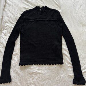 The Kooples long sleeve black top